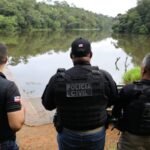 Polícia Civil realiza operação de varredura com drone aquático em busca dos corpos das vítimas  no ferro-velho