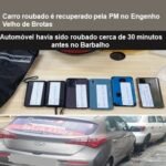 Carro roubado é recuperado pela PM no Engenho Velho de Brotas