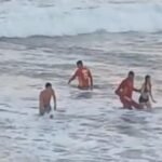 Guarda-vidas do CBMBA resgatam jovem arrastada por corrente de retorno no Farol da Barra 