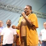 Ministra da Cultura Margareth Menezes esteve presente no lançamento do carnaval 2026