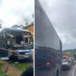 Tragédia na BR-116: cobrador morre após colisão entre ônibus e carreta no interior da Bahia
