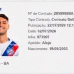 TÁ LIBERADO! Alejo Véliz aparece no BID e já pode estrear pelo Esporte Clube Bahia