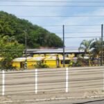 A Garagem da ViaMetro, em Ilhéus, com ônibus parados e sem circular durante o segundo turno das eleições presidenciais.